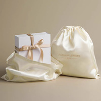 Bolsas de Satén con Cordón JGS para Joyería, Bolsas Rectangulares para Regalo, Personalizables y al por Mayor, con Etiqueta Privada