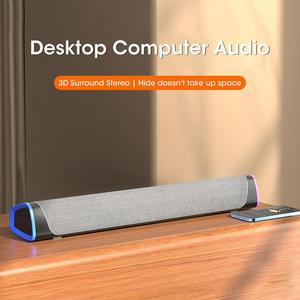 Barre de son 4D pour ordinateur, haut-parleur stéréo avec subwoofer, haut-parleur BT pour ordinateur portable, PC, lecteur de <span class=keywords><strong>musique</strong></span>, haut-parleur filaire - Product Image 5