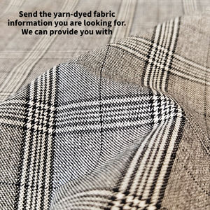 Tissu à carreaux mélangé personnalisé en usine, teint en fil, 63% polyester, 33% rayonne, 4% élasthanne, 230 g/m², pour costumes, vestes et uniformes scolaires pour garçons - Product Image 2