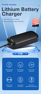 เครื่องชาร์จแบตเตอรี่ C120 12V 24V เครื่องชาร์จแบตเตอรี่48 LiFePO4 2A ใช้สำหรับจักรยานไฟฟ้าและสกู๊ตเตอร์ - Product Image 6