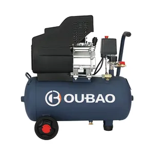 OUBAO 압축기 드 에르 페케노 220V 24L 미니 사일런트 직접 구동 공기 압축기 공기 압축기