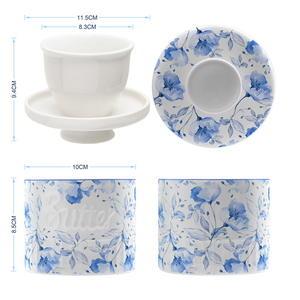Fresh Floral Ceramic Butter Dish With Lid, Butter & <b>Cheese</b> <b>Storage</b> <b>Container</b> for Home and Restaurant Use - Product Image 6
