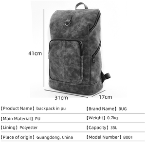 Custom Logo Fashion <b>Women</b> <b>Backpack</b> School Ladies Pu Leather <b>Laptop</b> <b>Backpack</b> - Product Image 4