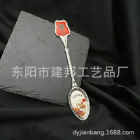 Metallische Touristen-Souvenirs: Personalisierter spanischer ALBANIA-Aufkleber, galvanisierter Display-Löffel, Sammlerlöffel