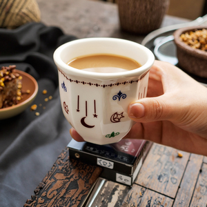 Tazzine da Caffè Arabo Cawa in Porcellana Tradizionale Mediorientale da 170ml 250ml con Logo Personalizzato Kingze - Product Image 2