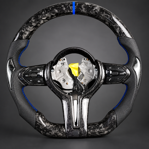 Volant sport en cuir et fibre de carbone, 3 branches, taille de poignée 40 mm pour - Product Image 4