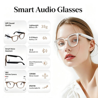 Gafas Inteligentes con Control Táctil 5.4, Conducción Ósea, Protección UV, Respuesta a Llamadas, Reproducción de Música, Carga Magnética