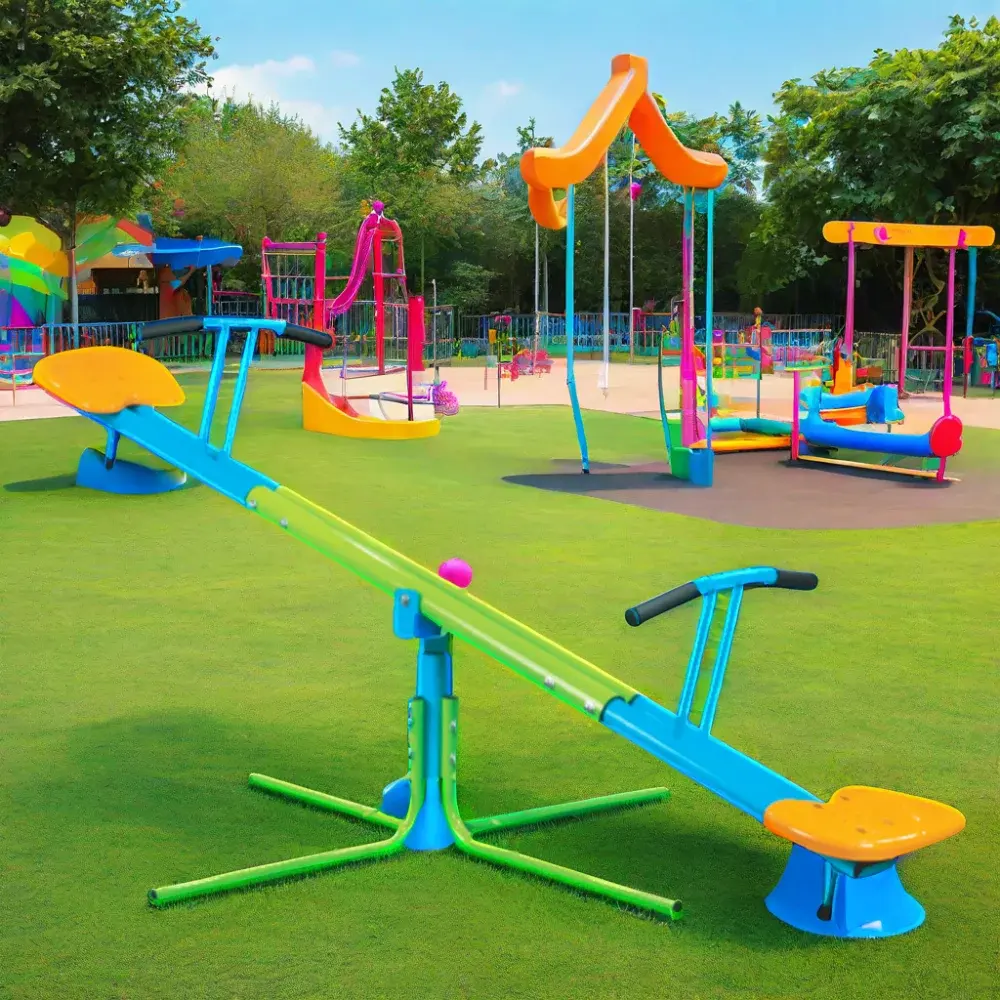 XIUNAN XSS007 outdoor playground seesaw for 2 heavy duty 360 swivel seesaw kids plastic seat seesaw outdoor children