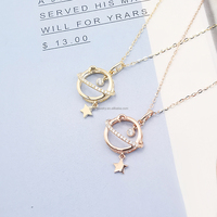 Collier en or Unique 18k en or jaune pur, colliers en diamant naturel, bijoux fins, or chinois