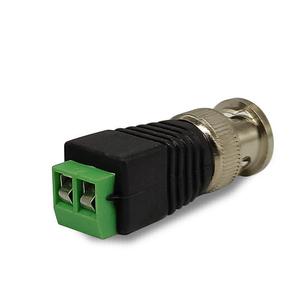 Conector BNC hembra a bloque de terminales de 2 pines para montaje en panel, aislamiento verde, 6 mm de diámetro - Product Image 3