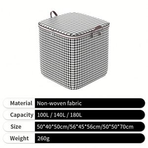 Custom <b>Clothes</b> <b>Storage</b> Box Large Capacity 180L Women Foldable Non Woven Fabric Organizer Bag for Clothing - Product Image 4