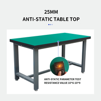 Table de travail antistatique Yinuo en acier carré robuste pour électricien et monteur, 1200L*600W, pour réparation et entretien automobile