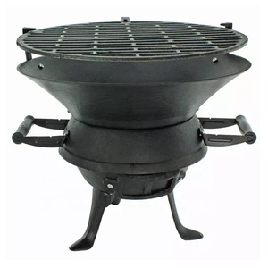 Barbecue rond à charbon de bois en fonte, foyer facile à nettoyer, poêle de cuisine, feu de joie domestique - Product Image 2