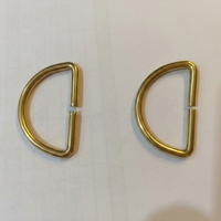 Offener D-Ring, vergoldete Drahtstempelschnalle für Handtaschenriemen