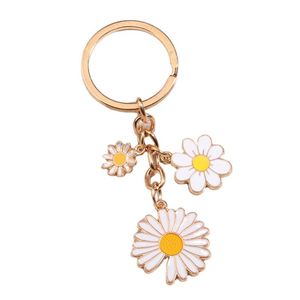 Daisy Keychain Flower Keyring Pendants for Car <b>Key</b> Holder Women Girls Handbag Accessories Handmade Jewelry Gift - Product Image 1