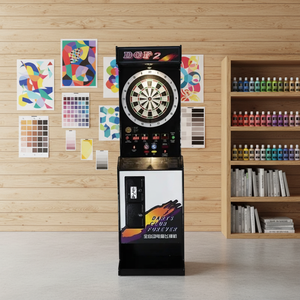 Macchina per freccette elettronica, tabellone da gioco a gettoni, attrezzatura da gioco arcade professionale con punta morbida per intrattenimento domestico e da interno, macchine arcade a gettoni. - Product Image 5