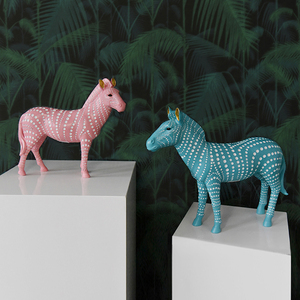 Tùy chỉnh sơn polyresin ngựa vằn điêu khắc nhà nghệ thuật trang trí và quà tặng thủ công mỹ nghệ - Product Image 1