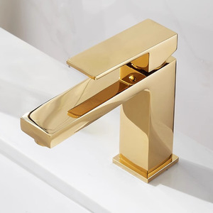 Modern Single Handle Basin Faucet Brass Deck Mounted Single Hole Hot Cold Water Tap For Bathroom Sink - Product Image 3