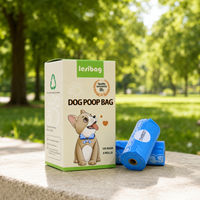Sacs à déjections canines biodégradables et durables en amidon de maïs, avec impression de logo personnalisée en usine, sacs écologiques pour déchets d'animaux compostables