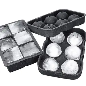 Vendita calda portatile 6 fori riutilizzabile whisky Ice Cube sfera Maker stampo Silicone Ice Ball Maker