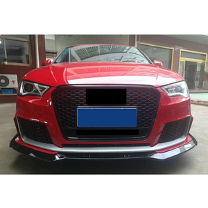 Kit carrosserie pare-chocs avant avec calandre en nid d'abeille avec lèvre avant pour <span class=keywords><strong>Audi</strong></span> A3 <span class=keywords><strong>S3</strong></span> Upgrade to RS3 with <span class=keywords><strong>Quattro</strong></span> 2014-2016 - Product Image 6