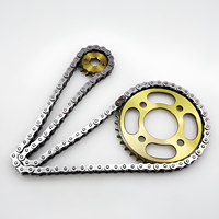 Kit de Piñón y Cadena de Motocicleta de Alta Resistencia 428H 102L, 38T 15T, Juego de Transmisión de Acero para Motocicletas CG125, Varios Modelos