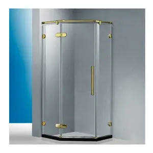 高品质现代浴室简易淋浴玻璃小屋浴缸便携式蒸汽把手门滑动淋浴房