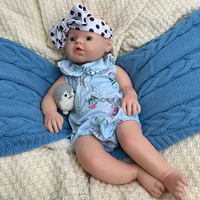 URCHOICE Neugeborenes Baby Mädchen Kleinkind Weihnachtsgeschenk 20'' Schlaffe Ganzkörper-Silikon-Reborn-Puppe Waschbar mit Trink- und Nässsystem