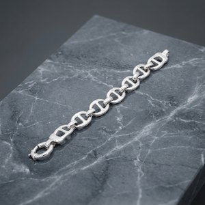 Brazalete de Cadena con Eslabones Ovalados Grandes en Plata 925 - Product Image 3