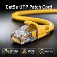 Cable de Red Ethernet LAN Cat5e UTP CCA de Alta Gama, con Conector RJ45 Antienredos, Certificado CE/FCC, Longitud Personalizable para Dispositivos Inteligentes