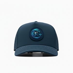 Casquette de baseball de golf classique à 5 panneaux avec logo en caoutchouc personnalisé OEM, imperméable, structurée, séchage rapide, pour sports de plein air, snapback - Product Image 2