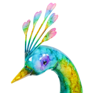 Iron Luxury <strong>Peacock</strong> Garden Statue <strong>Sculpture</strong> for Outdoor Backyard Porch Patio Decor - Product Image 3