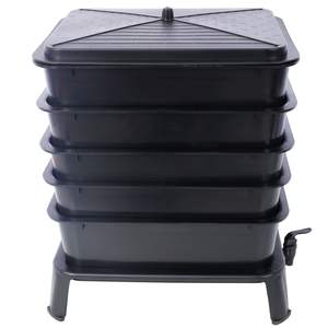 Kit de Compostaje de Gusanos de 50L, Plástico, para Reciclaje de Residuos de Cocina, Ecológico, Incluye Caja - Product Image 5