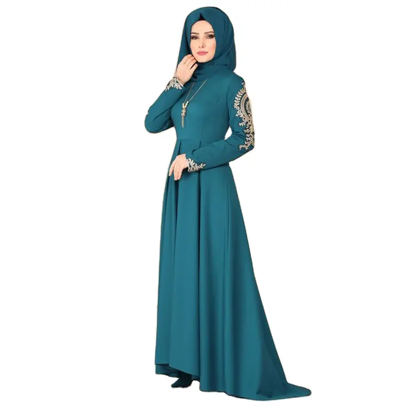 Neues Produkt Langfristige muslimische Freizeit reisen Frauen Plissee Plus Size Muslim Abaya