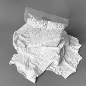 Trapos de limpieza industriales de algodón premium blancos, tejidos, con excelente absorción de aceite. - Product Image 1