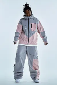 Chaqueta de esquí de poliéster RenChill, abrigo de invierno para hombre, chaqueta de Snowboard cortavientos impermeable para exteriores, carcasa de tecnología Unisex personalizada