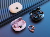 Écouteurs sans fil stéréo à oreille ouverte de haute qualité YX avec écran numérique, chipset JL pour casque de jeu 5.1