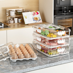 Egg <b>Storage</b> <b>Container</b> <b>Stackable</b> With Lid Food Grade Refrigerator Organizer For Kitchen Use - Product Image 2