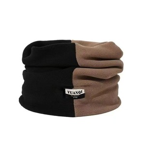 Cache-cou color block pour femme, écharpe chaude unisexe, cache-visage coupe-vent, automne-hiver, largeur 24 cm, design à empiècements - Product Image 4