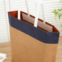 Sacs de courses en papier kraft brun biodégradable personnalisés en gros avec poignées pour l'emballage de boutiques, cadeaux, bougies et cadres photo