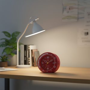 JUSTAMINUTE Soft Touch Alarm <b>Clock</b> Red JA7096R - Product Image 3