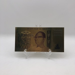 Billete de Banco de Oro de Zimbabue de 100 Quintillones de Dólares, Conmemorativo, de Colección, con Número de Serie Diferente y Recubrimiento UV - Product Image 5