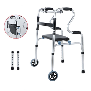 Déambulateur multifonctionnel réglable avec siège et accessoires de toilette remplaçables pour personnes âgées - Product Image 3