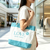 Sacs fourre-tout en toile unie vierge, réutilisables, sacs à bandoulière simples pour le shopping, avec logo personnalisé pour un usage quotidien décontracté