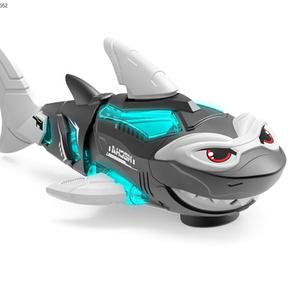 Jouets pour enfants à piles électrique universel roue queue secouer <span class=keywords><strong>Robot</strong></span> <span class=keywords><strong>requin</strong></span> <span class=keywords><strong>jouet</strong></span> avec éclairage musique - Product Image 1