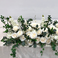 Guirlande de fleurs en soie GNW pour allée de mariage avec couleur et taille personnalisées