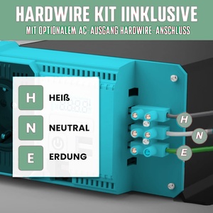 Convertisseur d'énergie à onde sinusoïdale pure certifié CE 1100W 1000W, <span class=keywords><strong>12V</strong></span> DC vers <span class=keywords><strong>230V</strong></span> AC, hors réseau, pour camping-car, avec télécommande - Product Image 4