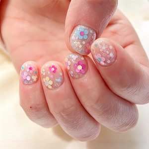 Boîte de 12 couleurs de paillettes rondes pour ongles, tailles mixtes, flocons de paillettes irisés laser, décorations pour nail art, vente en gros - Product Image 4