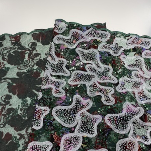 Cá Nhân TRung Quốc bán buôn dệt ren vải <span class=keywords><strong>sequin</strong></span> căng ren vải <span class=keywords><strong>Pet</strong></span> polyester thêu Bridal ren vải - Product Image 5