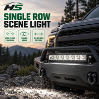 Barre lumineuse LED HSSH à rangée unique de 10 à 50 pouces, 50-250W, faisceau combiné ultra large pour conduite tout-terrain, camion, SUV, VTT, UTV